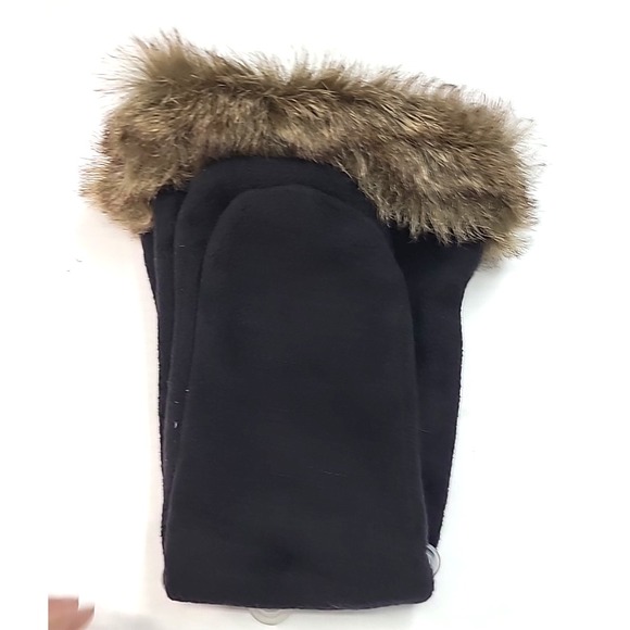 NWT Capelli Pol Black Rain Boot Liners Faux Fur Size Large 9-11 - Picture 2 of 6